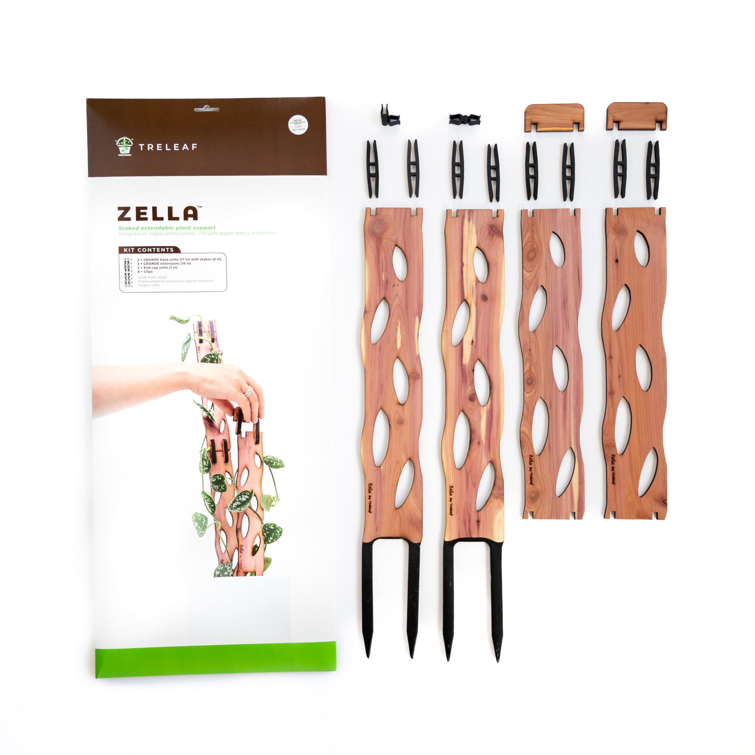 Amazon.com : Treleaf Zella Grande Starter Kit – Wooden Extendable